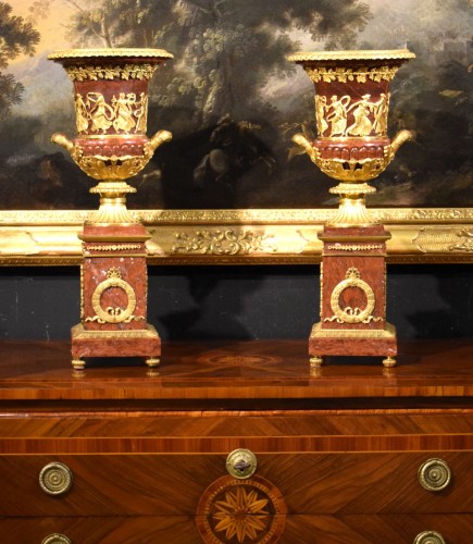 Objet de décoration Cassolettes, coupe et vase - Paire de vases Médicis Empire - France, début XIXe siècle